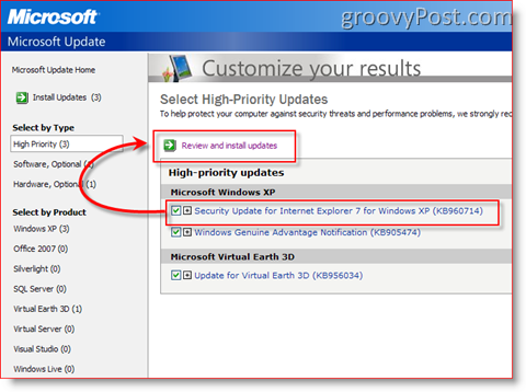 Kako namestiti posodobitve z Microsoft Update