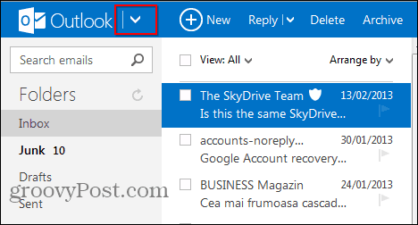 Outlook.com za gmail stike