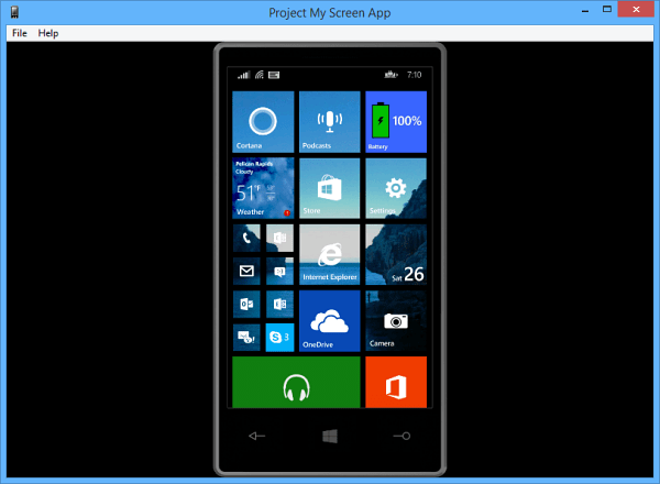 Windows Phone 8.1 Omogoča projekcijski zaslon v računalnik