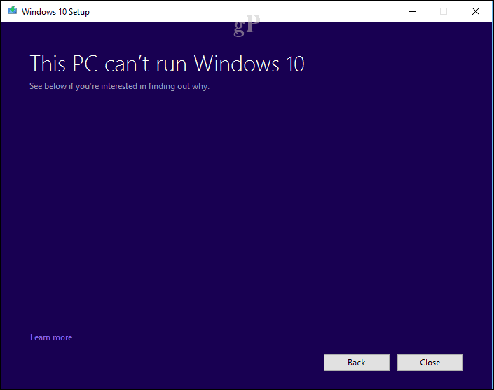 namestitev sistema Windows 10 - računalnik ne more zagnati sistema Windows 10
