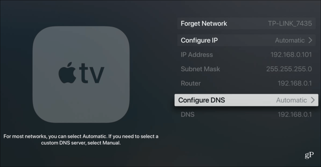 Kako spremeniti nastavitev DNS na Apple TV