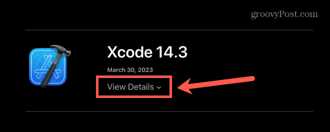 ogled podrobnosti xcode