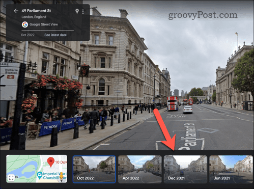 Izbira starejših posnetkov Street View v Google Zemljevidih