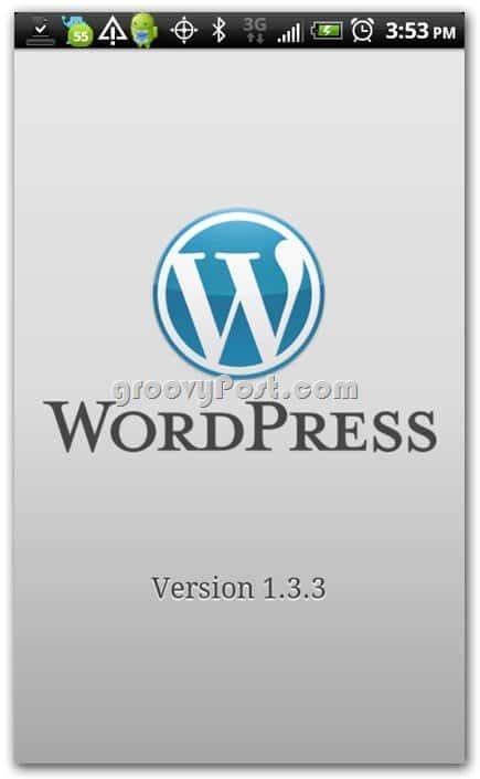Wordpress v različici Android 1.33