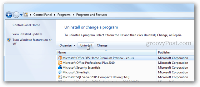 Kako odstraniti Microsoft Office 2013