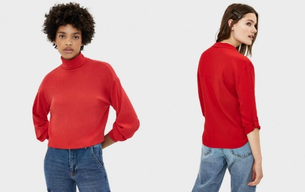 pulover rdeče barve