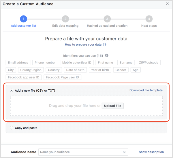 Facebook naloži podatke o strankah