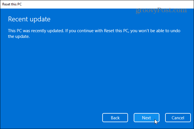 zadnja posodobitev sistema Windows 11