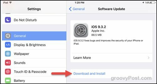 Apple iOS 9.3.2 posodobite varnostni popravek