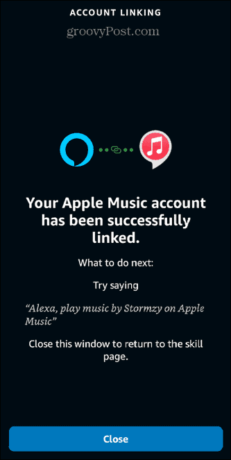 račun alexa apple music je povezan