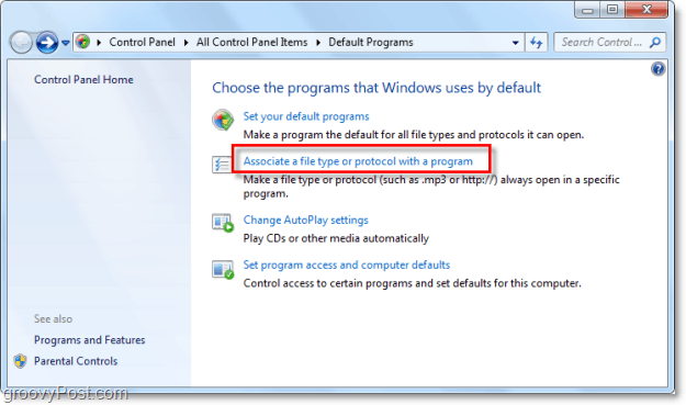 spreminjanje povezav datotek v operacijskem sistemu Windows 7