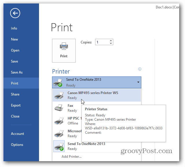 Kako tiskati iz aplikacij Metro Style za Windows 8