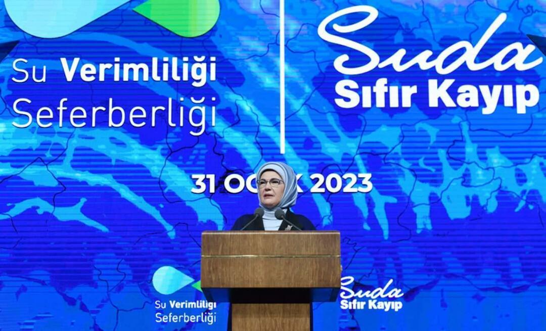 Emine Erdoğan se je udeležila uvodnega srečanja »Kampanja za učinkovito rabo vode«!