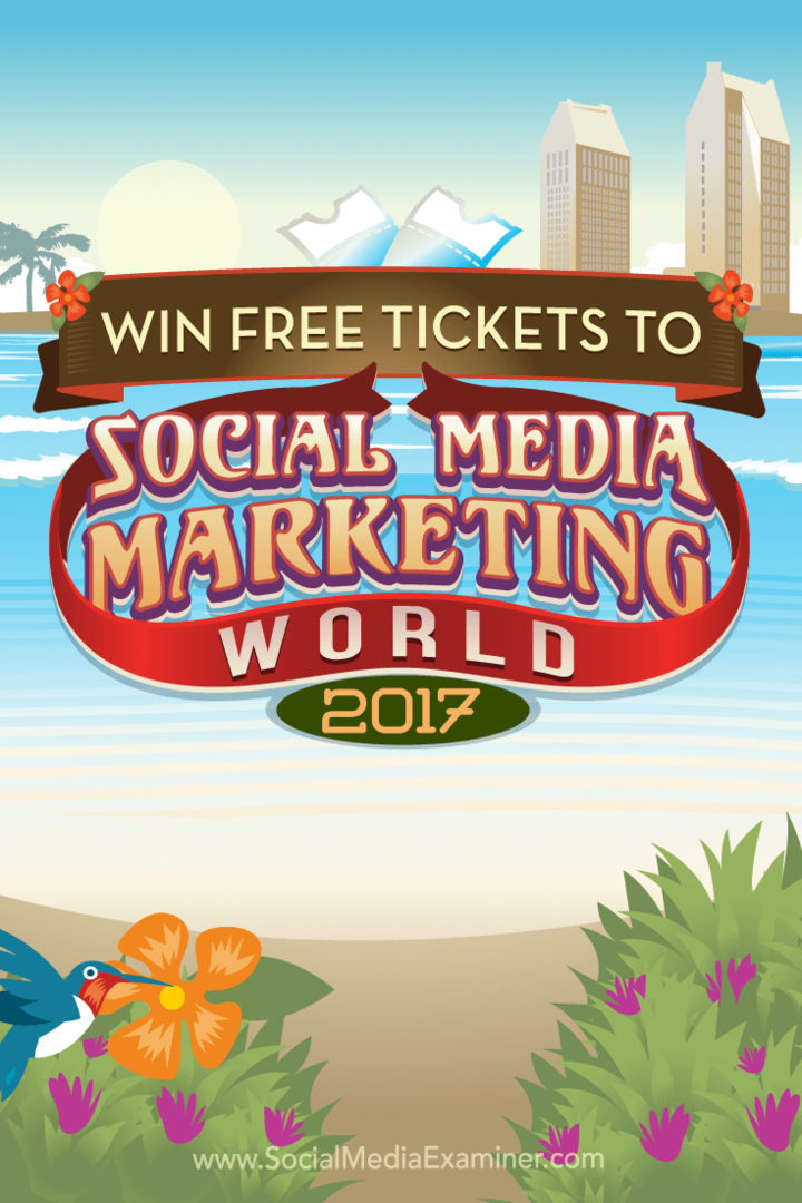 Osvojite brezplačne vstopnice za World Media Marketing World 2017: Social Media Examiner