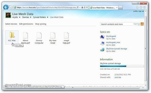 Windows Live Mesh 2011 za Mac: Uvod