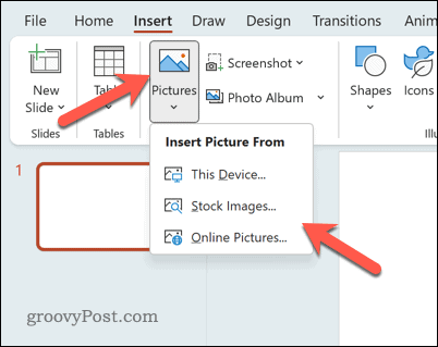 Vstavite sliko v PowerPoint