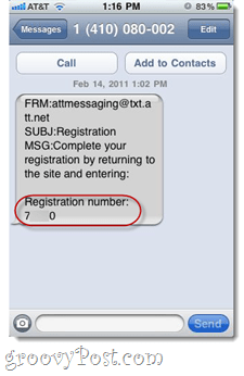 SMS vsiljena pošta od AT&T