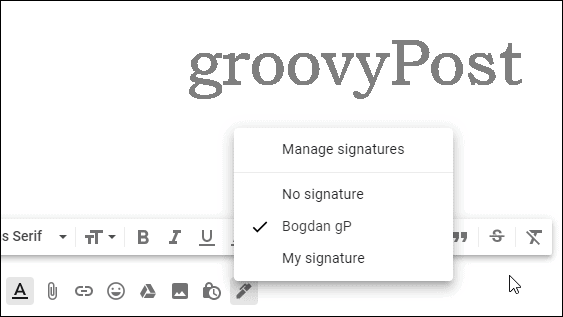 Izberite nastavitve za več podpisov v Gmailu