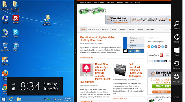 Windows 8.1 moderno namizje uporabniškega vmesnika