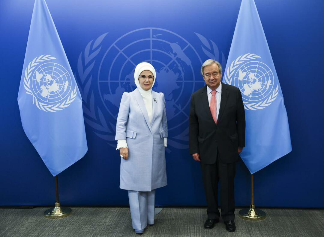 Generalni sekretar ZN in Emine Erdoğan sta podpisala izjavo dobre volje