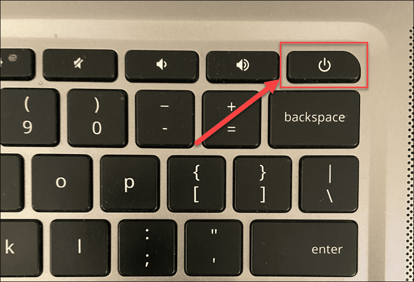 gumb za vklop popravi črni zaslon Chromebooka