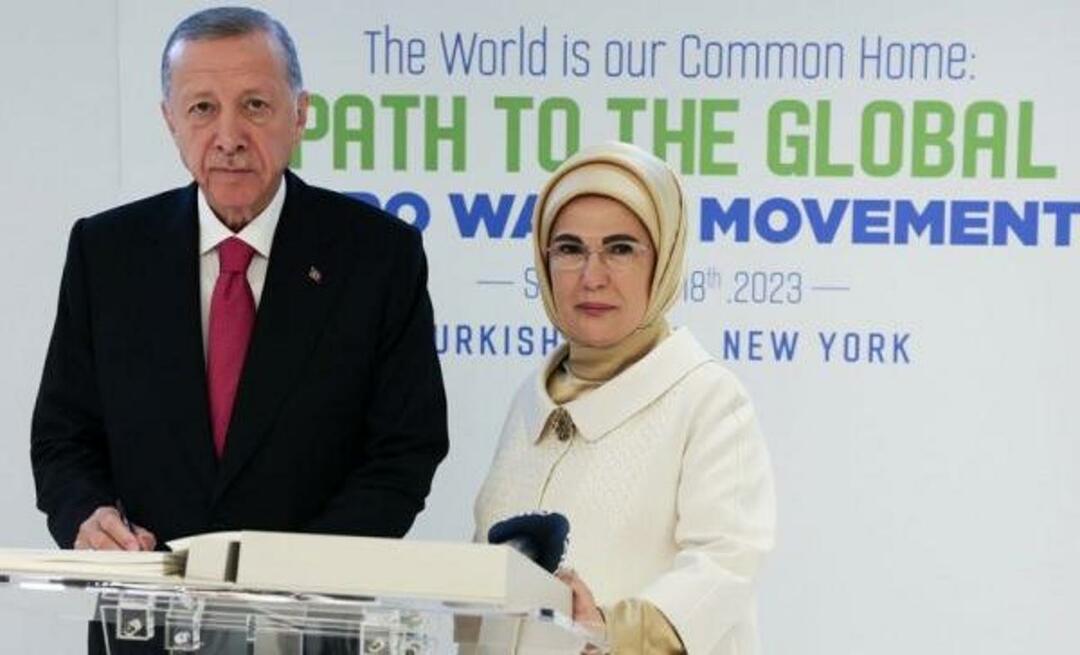 Poteza predsednika Erdoğana, ki je prvi podpisal "Zero Waste Goodwill Declaration", svoji ženi Emine Erdoğan!