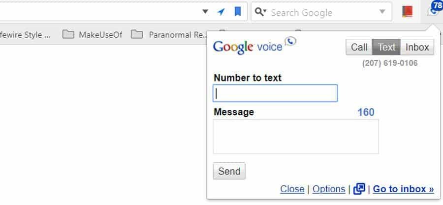 google voice chrome razširitev
