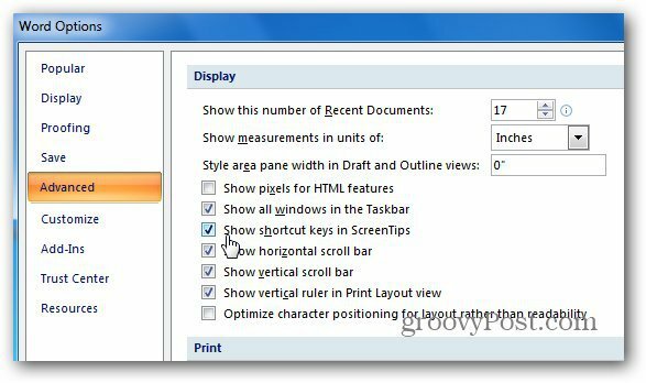 Kako prikazovati bližnjice v ScreenTips v programu Microsoft Word [Hitri nasvet]