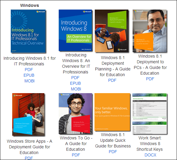 Prenesite brezplačne Microsoftove e-knjige o Microsoftovi programski opremi in storitvah