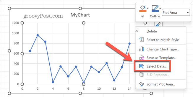 excel izberite podatke