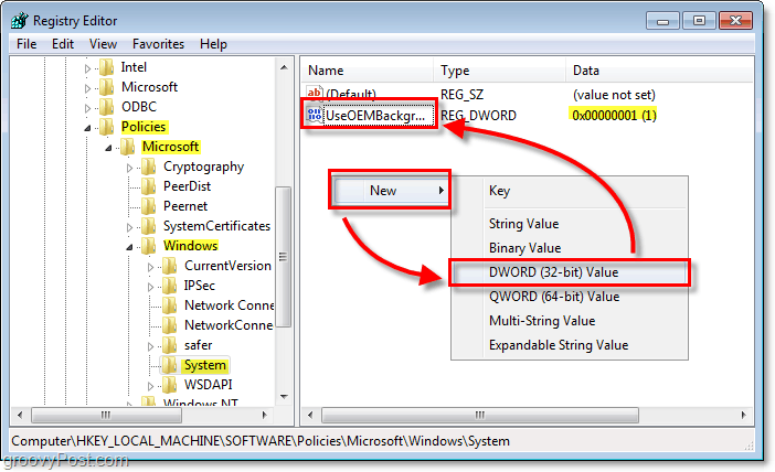 Kako spremeniti ozadje za prijavo v sistem Windows 7