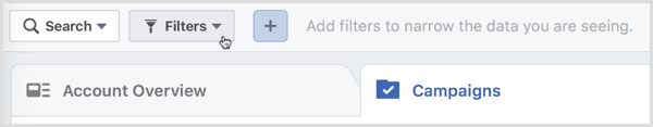 filtri za facebook upravitelje oglasov
