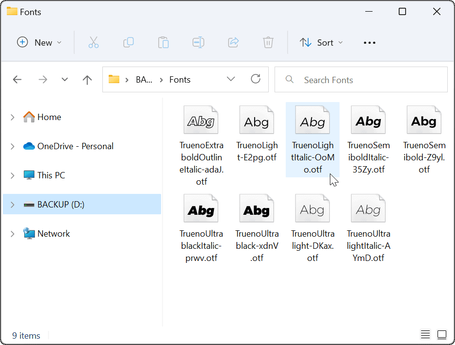Namestite ali odstranite pisave v sistemu Windows 11