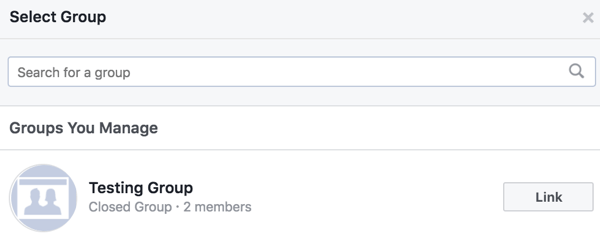 Povežite svojo Facebook skupino z drugimi skupinami.