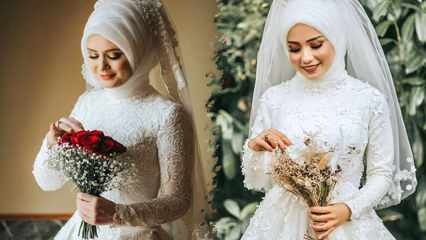2021 modeli hidžab poročne obleke Najlepši modeli hidžaba poročne obleke