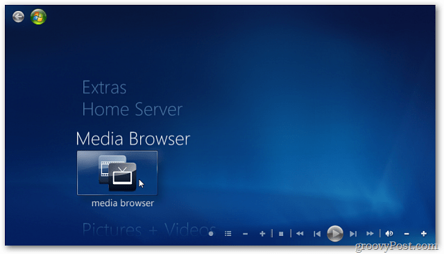 Oglejte si video podcaste v Windows 7 Media Center