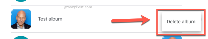Brisanje skupnega albuma v storitvi Google Photos