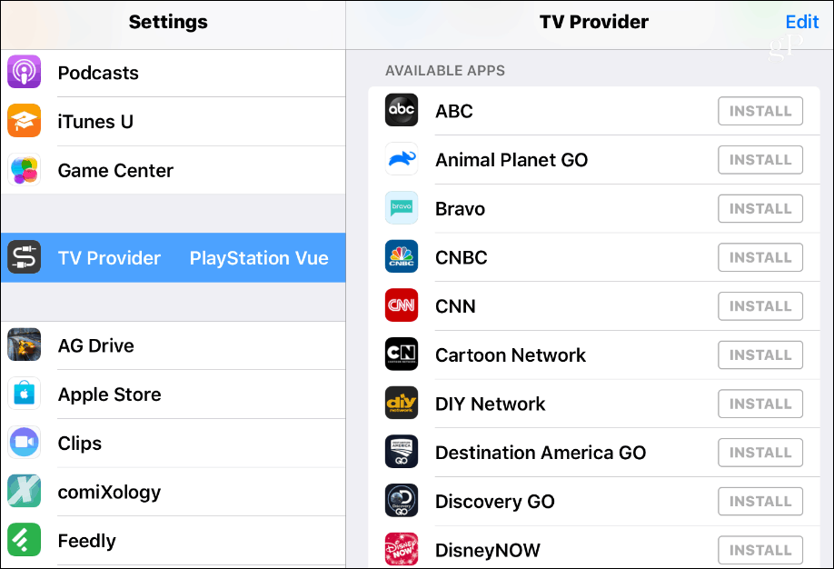 Razpoložljive aplikacije za ponudnika storitev za iOS