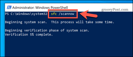 Uporaba orodja SFC v sistemu Windows 10