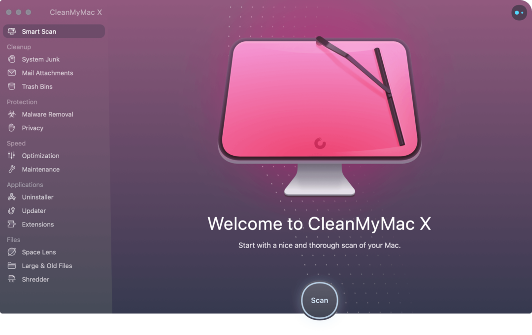 Spredaj CleanMyMac X