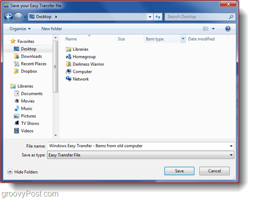 Orodje za enostavno prenos sistema Windows 7 - Kratek vodnik