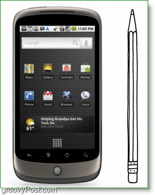 Google Nexus One je visok / debel kot svinčnik