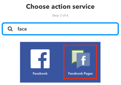 Izberite akcijsko storitev za svoj programček IFTTT.