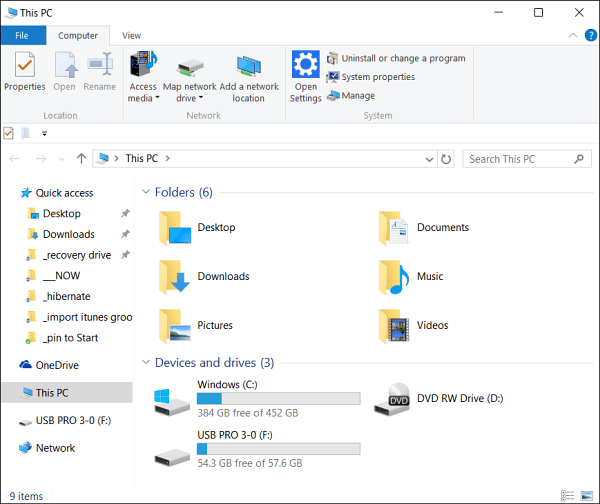 Naj bo Windows 10 File Explorer odprt za ta računalnik namesto hitrega dostopa