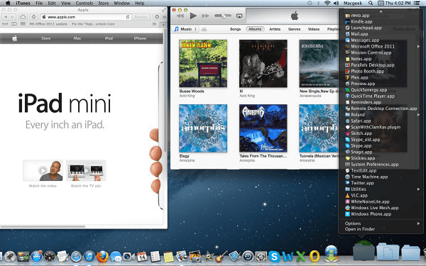 OS X Mountain Lion namizje