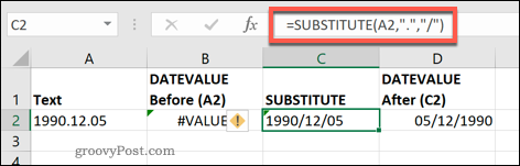 Funkcija SUBSTITUTE v Excelu