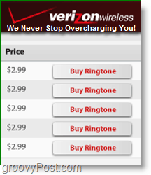 Ustvarite svoje melodije zvonjenja -Verizon zaračuna po 3 $ vsak! Ne Groovy