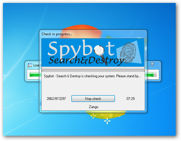 Spybot iskanje in uničenje skeniranja