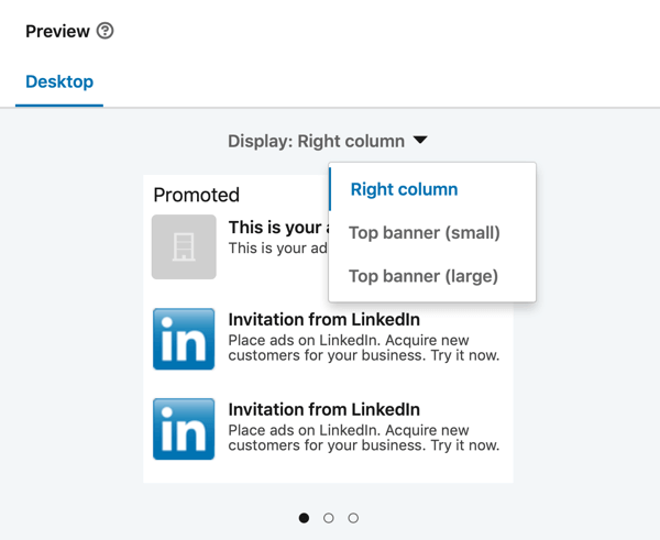 Kako ustvariti besedilni oglas LinkedIn, korak 13, predogled oglasa