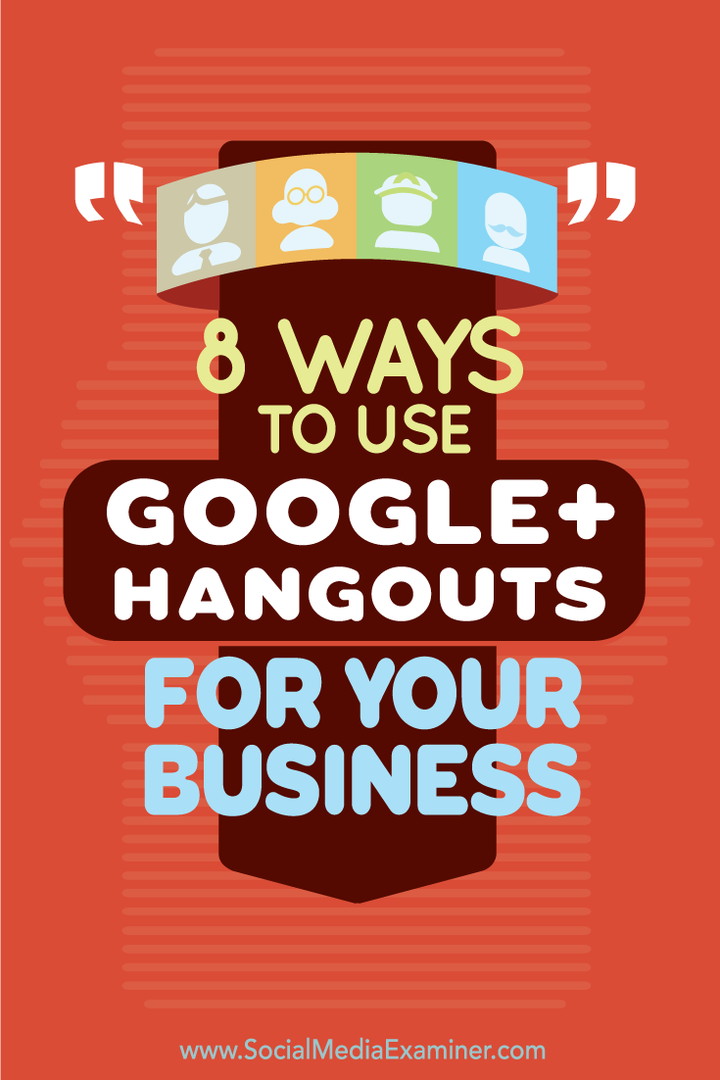 8 načinov za uporabo pogovorov Google+ Hangouts za vaše podjetje: Izpraševalec družabnih medijev
